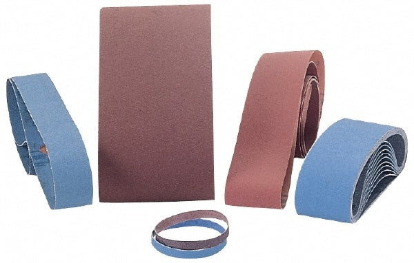 Abrasive Belt: 1" Wide, 42" OAL, 180 Grit, Aluminum Oxide