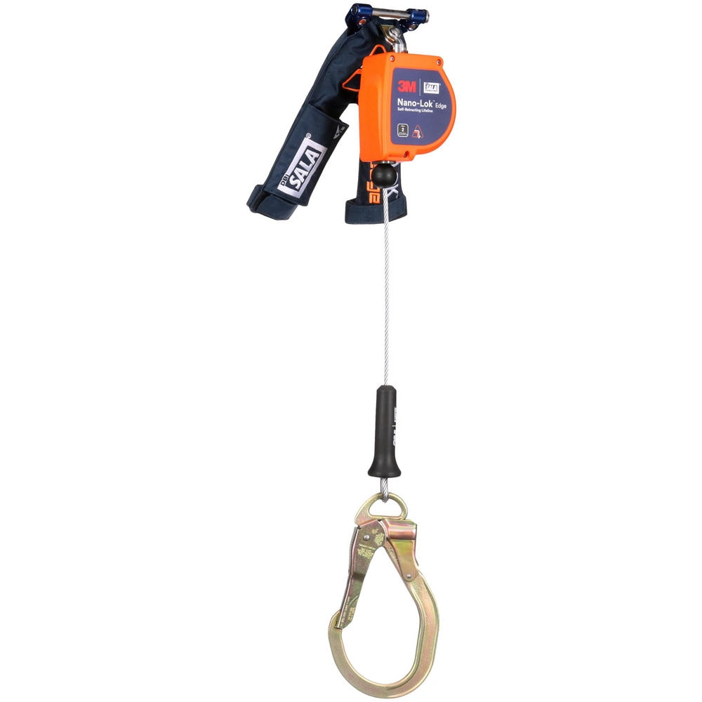 Self-Retracting Lifeline: 420 lb Capacity, 8.00' Lifeline, Single Pin Connector