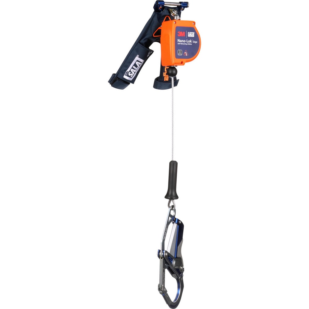 Self-Retracting Lifeline: 420 lb Capacity, 7.00' Lifeline, Single Pin Connector