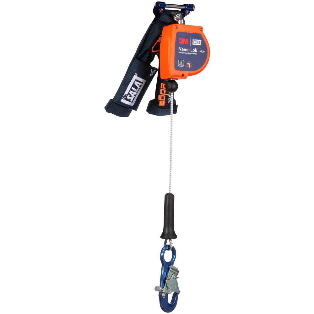 Self-Retracting Lifeline: 420 lb Capacity, 8.00' Lifeline, Single Pin Connector