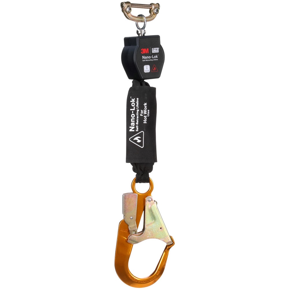 Self-Retracting Lifeline: 420 lb Capacity, 6.00' Lifeline, Single Pin Connector