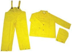 Suit with Bib Overalls: Size 3XL, Yellow, Polyester & PVC
