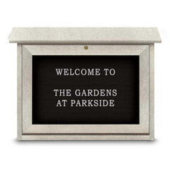 Enclosed Letter Board: 24" Wide, 18" High, Laminate, Black