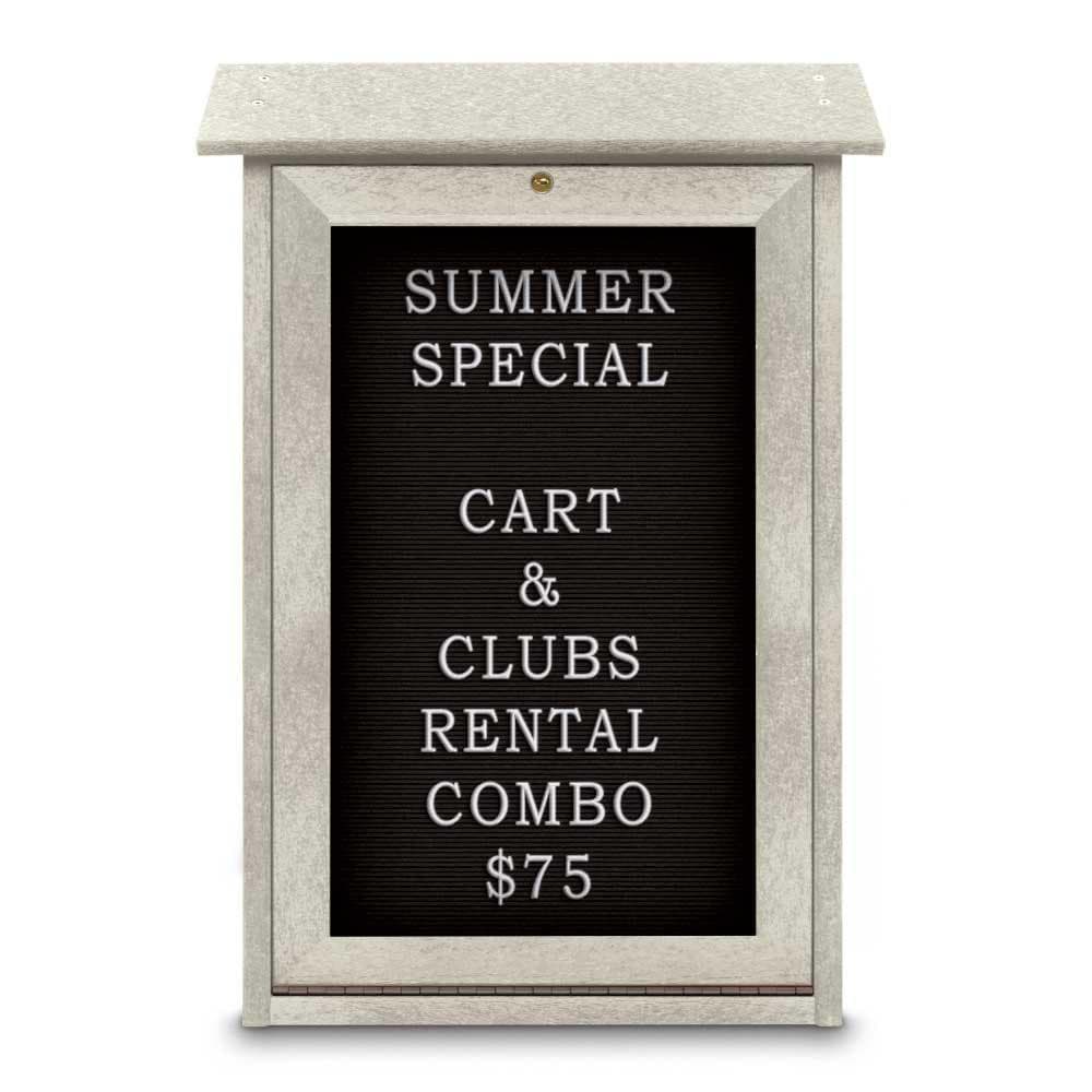 Enclosed Letter Board: 18" Wide, 29" High, Laminate, Black