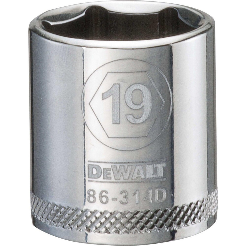 Standard Hand Socket: 3/8" Drive, 19.00 mm Socket, 6-Point