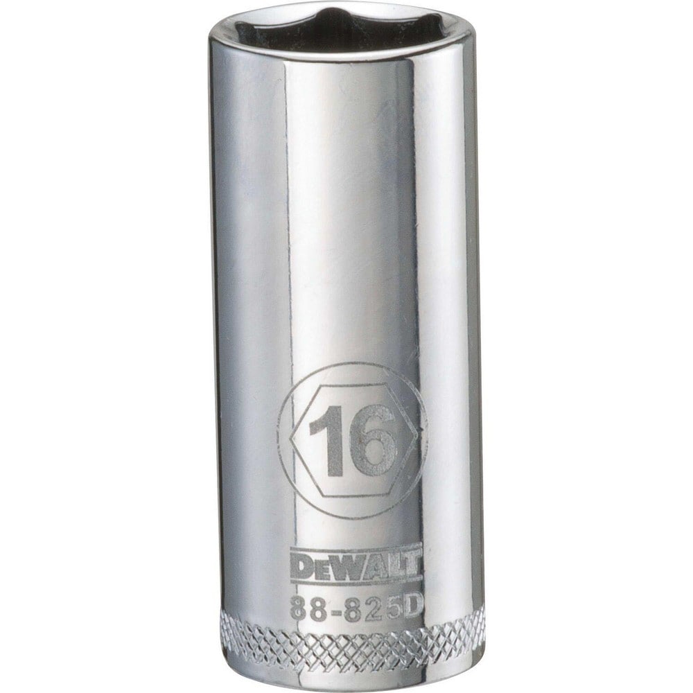 Deep Hand Socket: 3/8" Drive, 16.00 mm Socket, 6-Point
