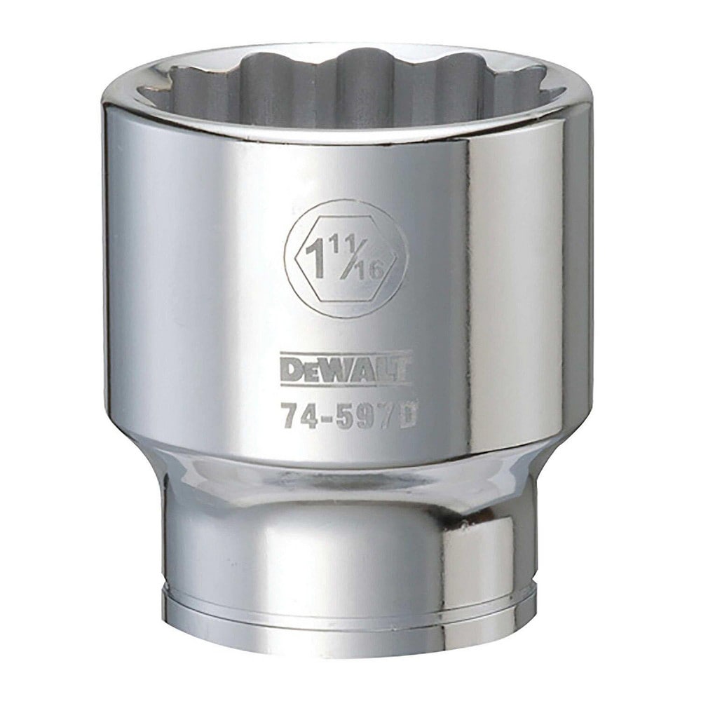 Standard Hand Socket: 3/4" Drive, 1-11/16" Socket, 12-Point