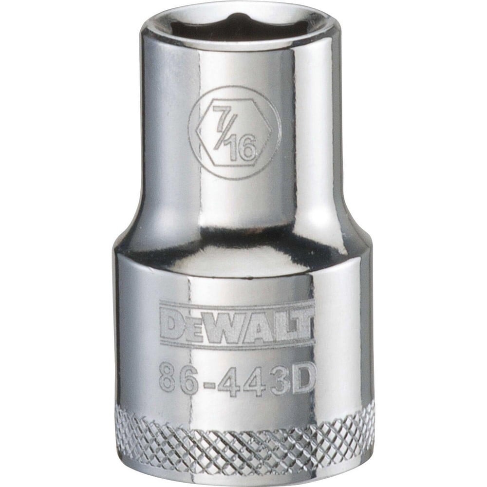 Standard Hand Socket: 1/2" Drive, 7/16" Socket, 6-Point