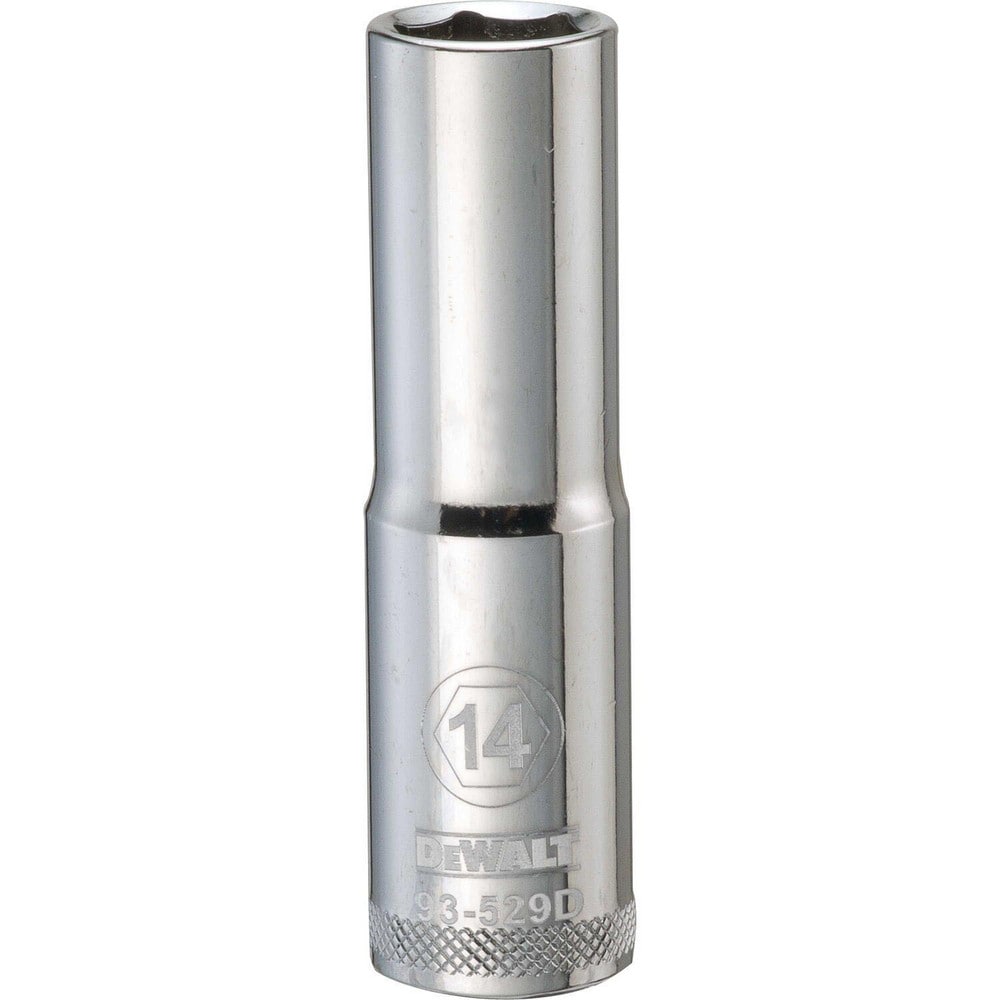 Deep Hand Socket: 1/2" Drive, 14.00 mm Socket, 6-Point