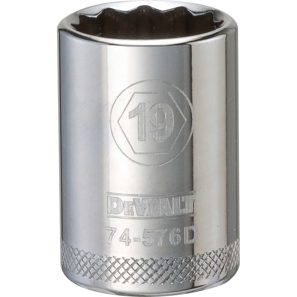 Standard Hand Socket: 1/2" Drive, 19.00 mm Socket, 12-Point