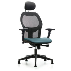 Mesh Office Task Chair: Vinyl, 23" Seat Height, Storm