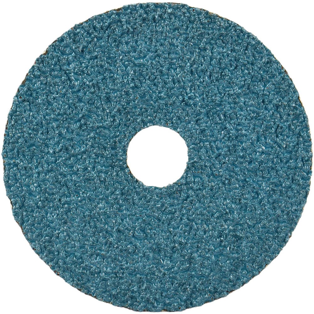 Fiber Disc: 5" Disc Dia, Arbor Hole, 100 Grit, Zirconia Alumina
