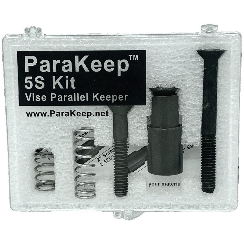 ParaKeep vise parallel keeper kit; ParaKeep parallel keeper; 1", 2", and 3" lengths; 1.5" and .75" stainless steel springs