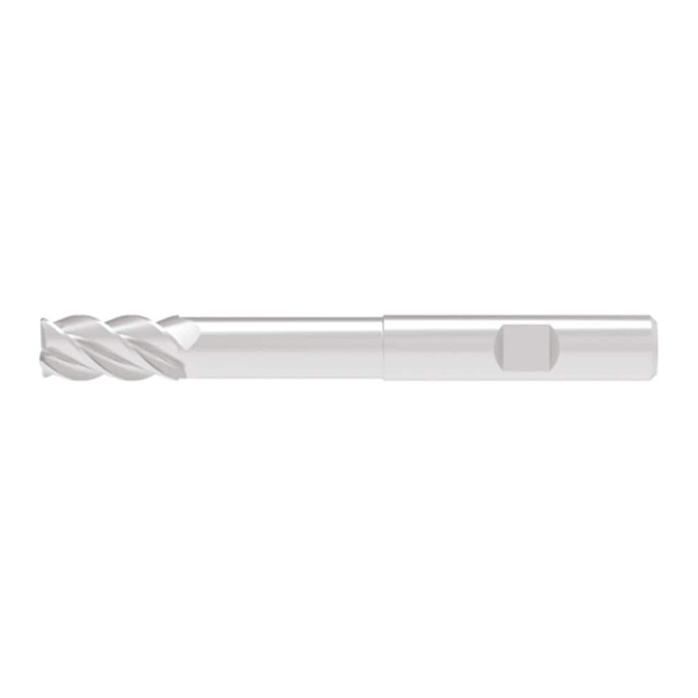 Corner Radius End Mill: 20.00 mm Dia, 42.00 mm LOC, 2.00 mm Radius, 4 Flute, Solid Carbide