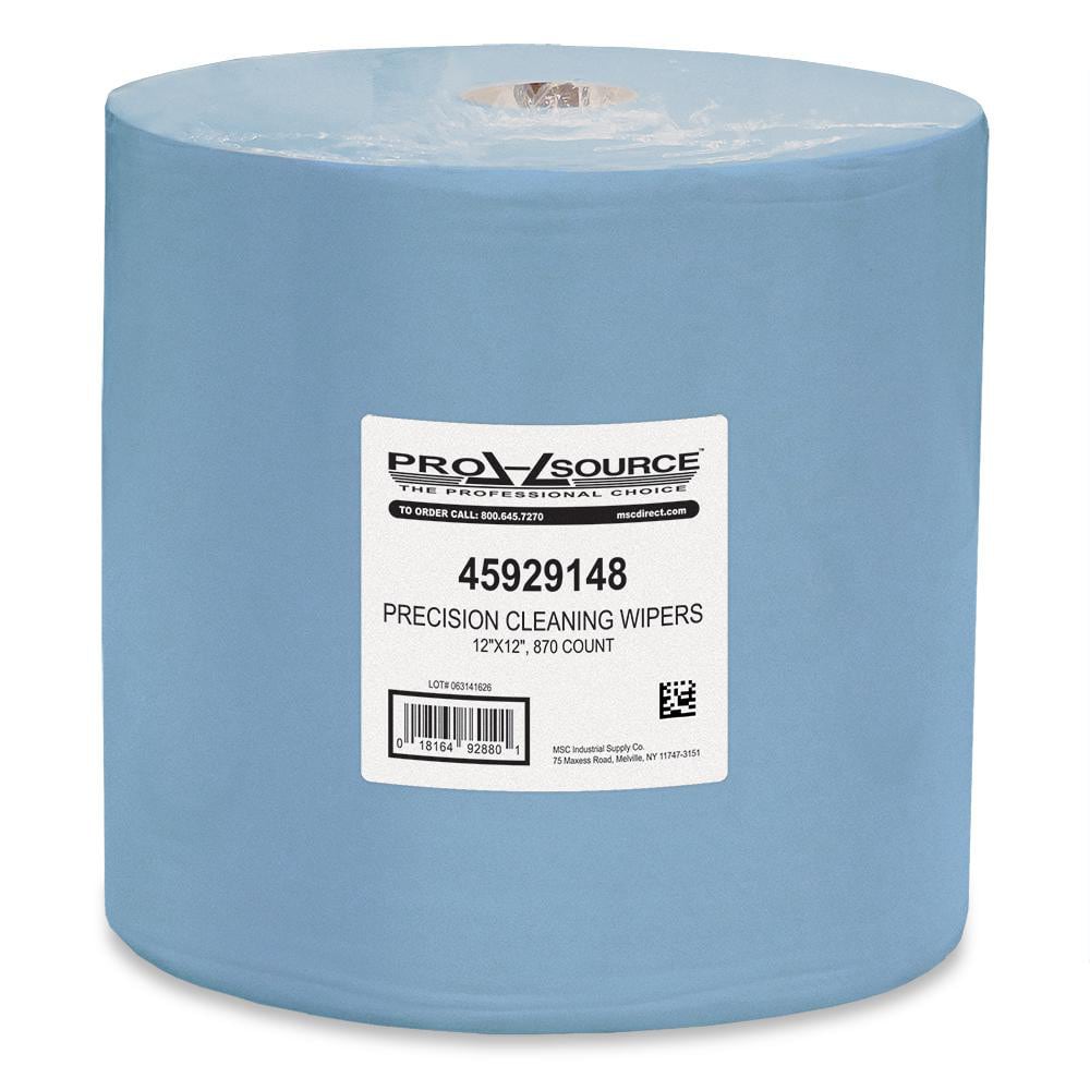 Precision Cleaning Wipers: Roll, Dry, Blue, 870 Ct