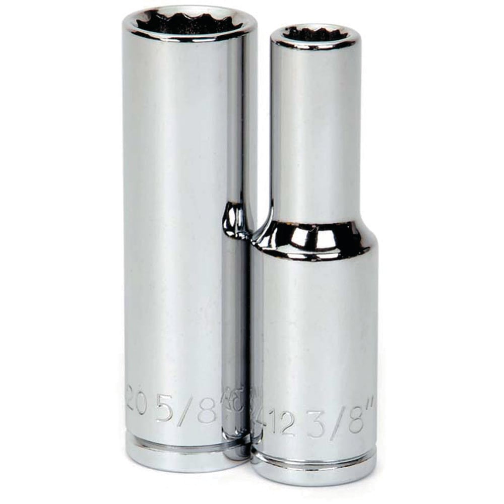 Deep Socket Hand Socket: 1/2" Drive, 1-3/16" Socket, 12-Point