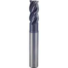 Corner Radius End Mill: 1/2" Dia, 5/8" LOC, 0.0300" Radius, 4 Flute, Solid Carbide