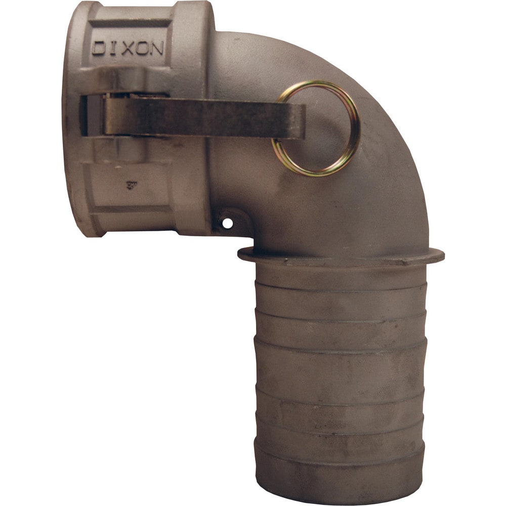 Suction & Discharge Hose Couplings; Type: Type C Elbow; Coupling Type: Cam & Groove; Coupling Descriptor: Coupler x 90° Hose Shank; Material: Stainless Steel; Coupler Size (Fractional Inch): 3; Thread Size: Non-Threaded; Hose Size: 3