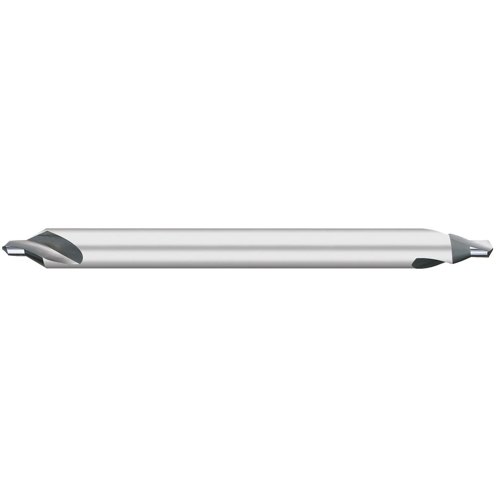 Combo Drill & Countersink: #3, 1/4" Body Dia, 118°, Solid Carbide