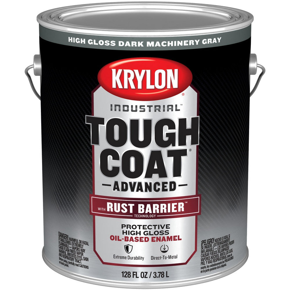 Rust Preventative Paint: 1 gal, Dark Machinery Gray, Gloss Finish