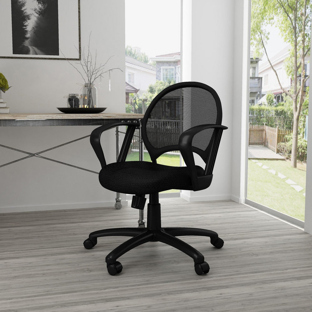 Task Chair: Mesh, Adjustable Height, Black