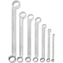Double Head 60° Offset Box End Wrench Set: 7 Pc, Inch