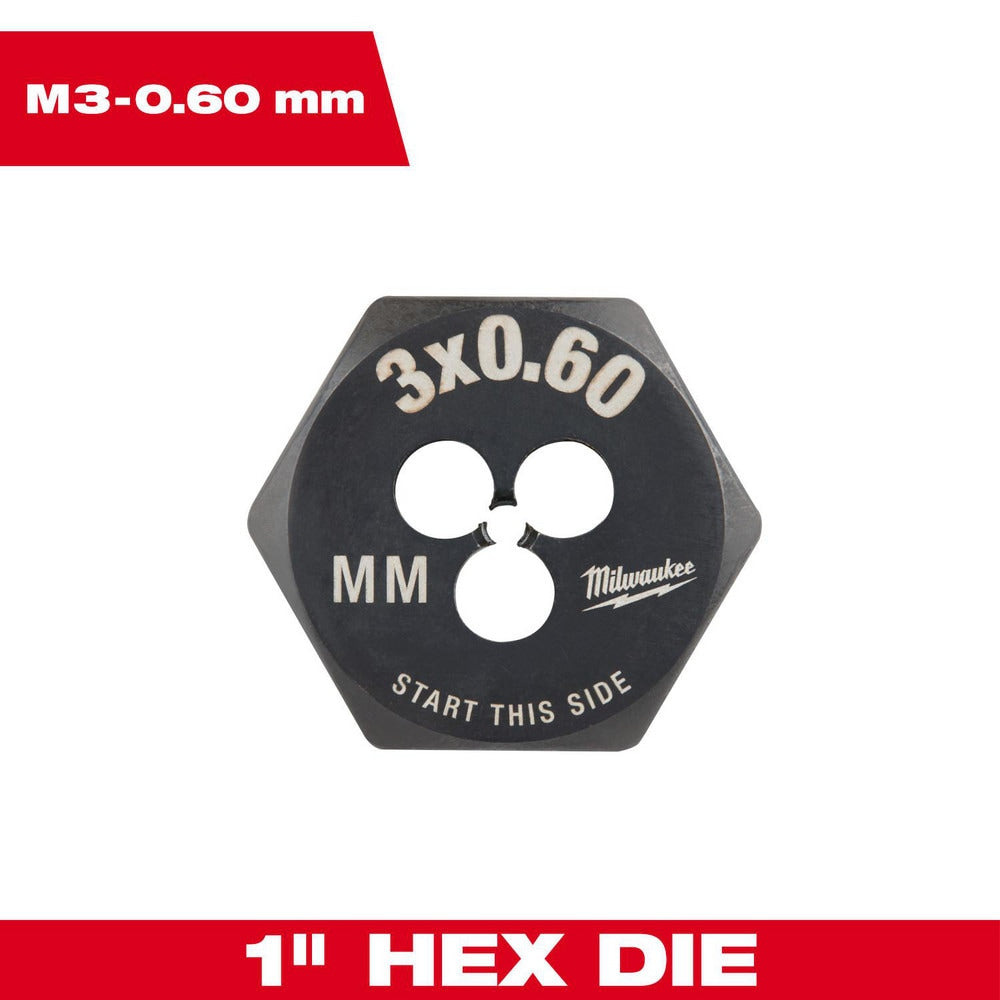 Hex Rethreading Die: Right Hand, No Carbon Steel