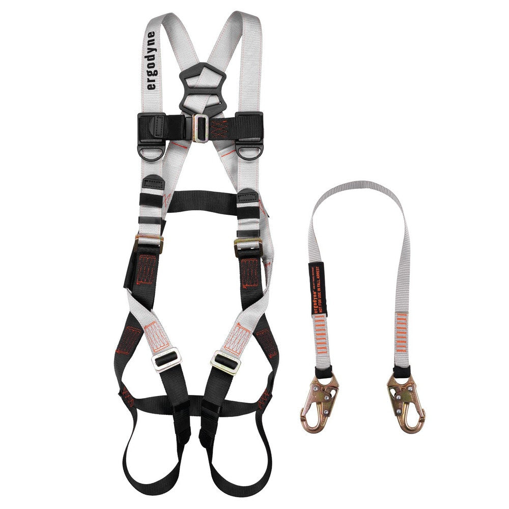 Fall Protection Harnesses: 310.000 Lb, Standard Style, Size Universal, Back D-Ring