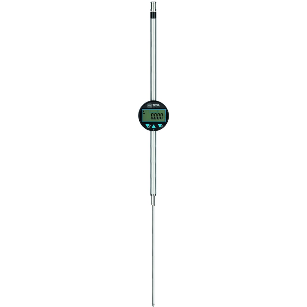 Electronic Test Indicator: 150.00 mm Max, MPEE, retractable plunger: 10 µm & MPEP, 1 mm: 3,2 µm Accuracy, Steel Contact Point