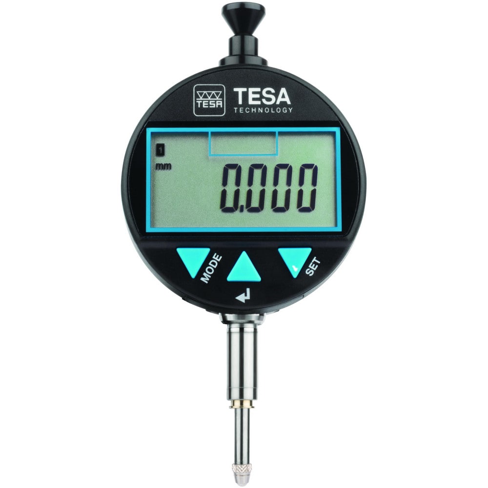 Electronic Test Indicator: 12.50 mm Max, MPEE, retractable plunger: 3 µm & MPEP, 1 mm: 2,6 µm Accuracy, Steel Contact Point
