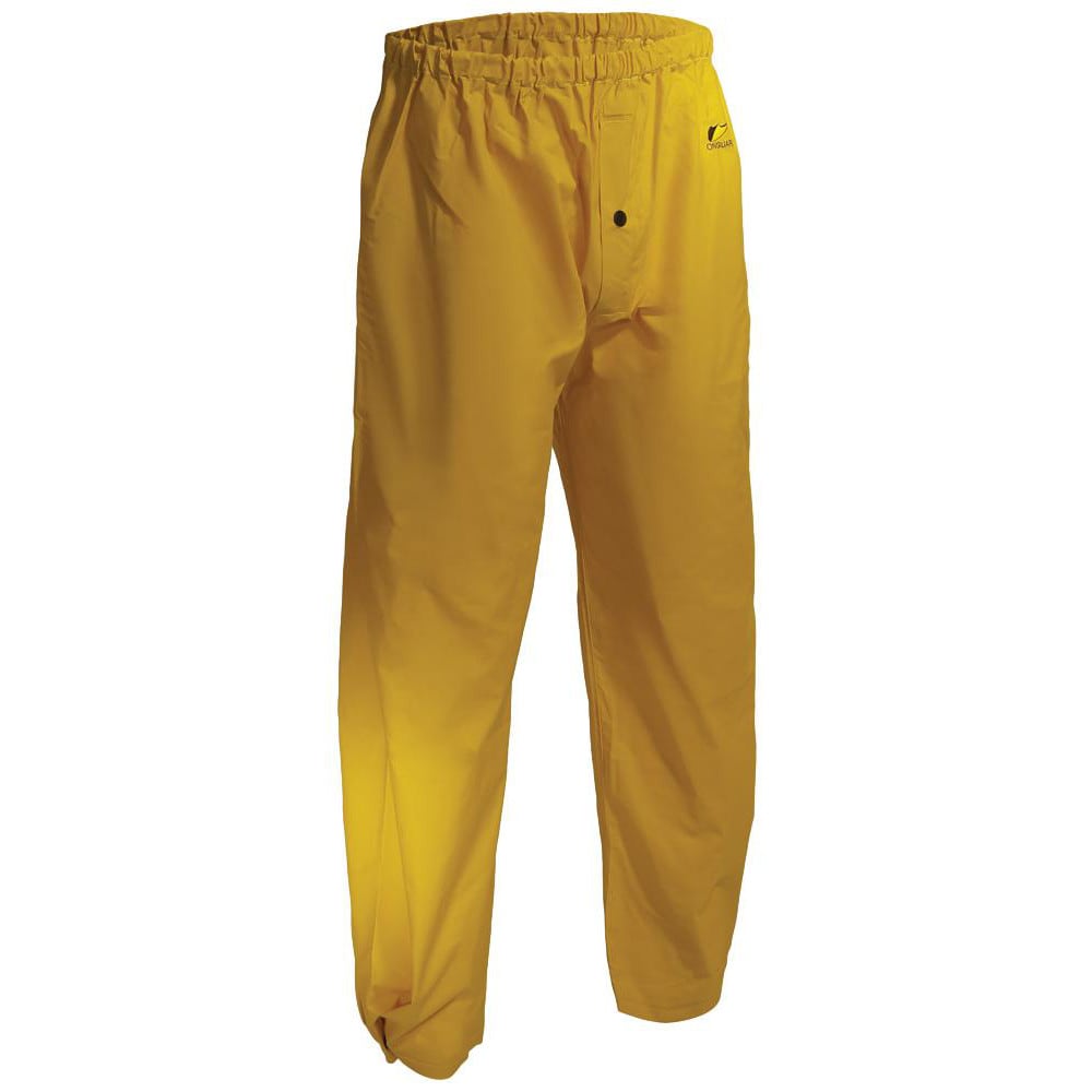 Rain Pants: Polyester & PVC, Yellow, 4X-Large