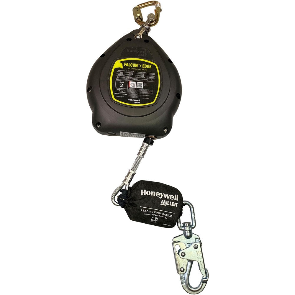 Self-Retracting Lifeline: 420 lb Capacity, 20.00' Lifeline, Double Lock Carabiner