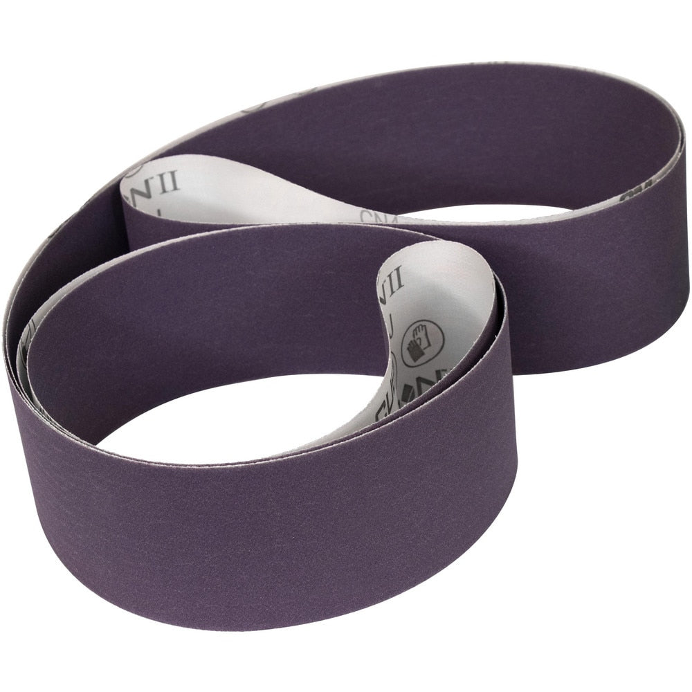Abrasive Belt: 3" Wide, 132" OAL, 80+ Grit, Ceramic