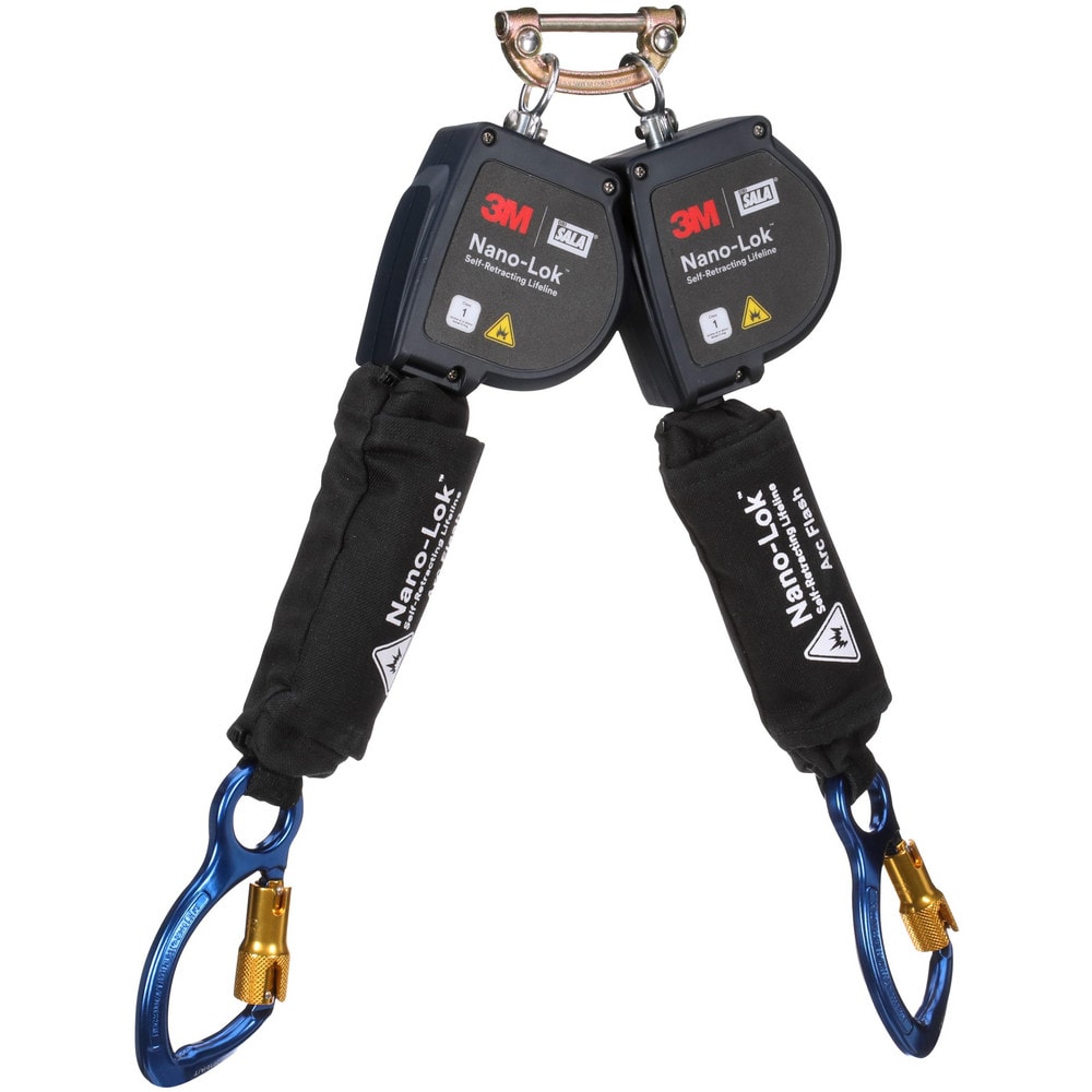 Self-Retracting Lifeline: 420 lb Capacity, 8.00' Lifeline, Single Pin Connector