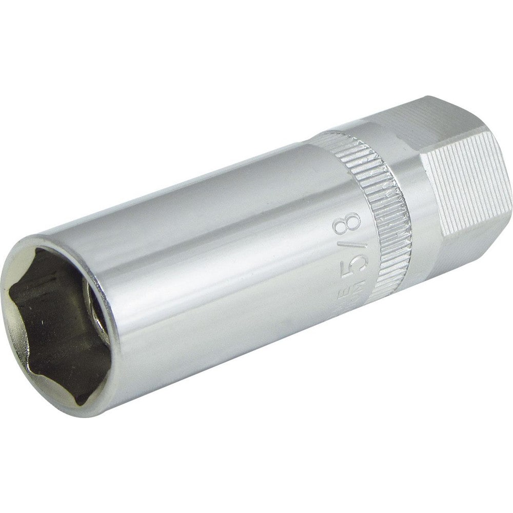 Spark Plug Hand Socket: 3/8" Drive, 5/8" Socket, 6-Point