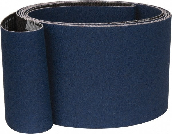 Abrasive Belt: 3" Wide, 132" OAL, 36 Grit, Zirconia Alumina