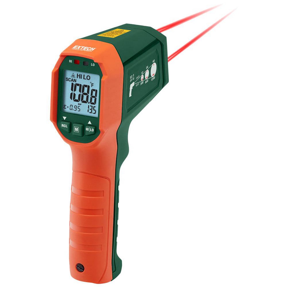 Infrared Thermometers; Display Type: LCD; Accuracy: ±2%; Compatible Surface Type: Dull, Dark, Light, Concrete, Shiny