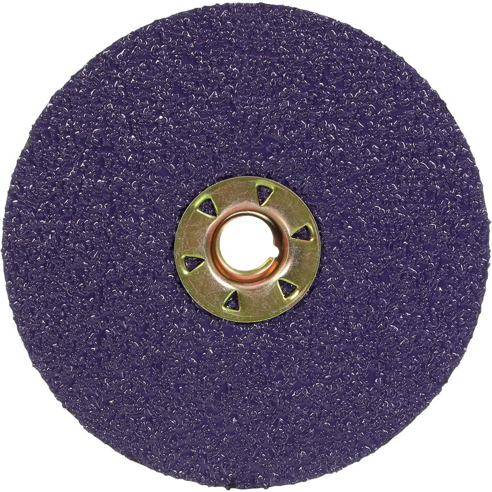 Fiber Disc: 4-1/2" Disc Dia, Quick Change TN, 36 Grit, Premium Ceramic Alumina