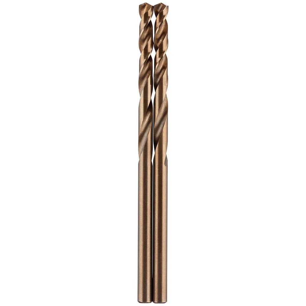 Mechanics Drill Bit: 0.1380" Dia, 135°, Cobalt, Hex Shank, Split Point