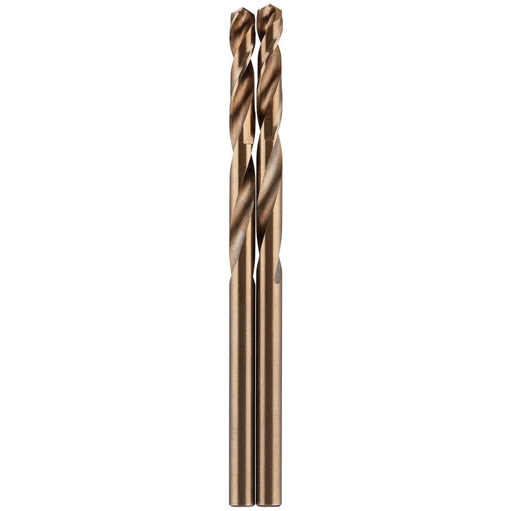 Mechanics Drill Bit:  0.1570" Dia,  135°,  Cobalt,  Hex Shank,  Split Point