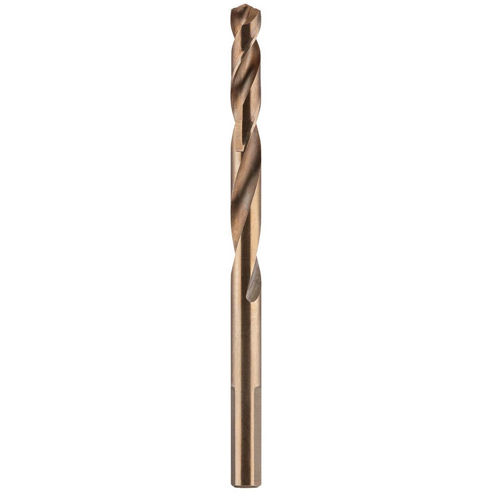 Mechanics Drill Bit:  0.2560" Dia,  135°,  Cobalt,  Hex Shank,  Split Point