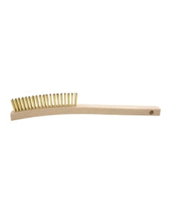 1 1/8″ × 1″ × 13 3/4″, Brass Bristle, Shoe Handle Hand Scratch Brushes