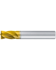 Square End Mill; 3/8″ Dia. × 5/8″ LOC × 3/8″ Shank Dia. × 2-1/2″ OAL ; 4 FL ; Carbide ; TiAlN+TiN ; 0.008″ R
