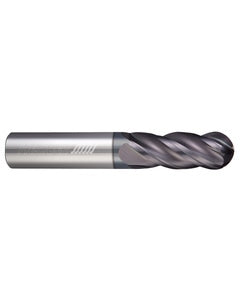 0.25″ Dia. × 0.25″ Shank × 0.5″ DOC × 2.5″ OAL, APLUS, 4 Flute, Ballnose End Mill