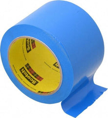 3M - Blue Solid Color Vinyl Tape - 3" Wide x 108' Long x 5.2 mil Thick, General Traffic - Apex Tool & Supply