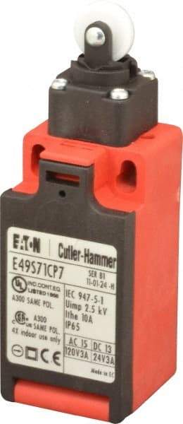 Eaton Cutler-Hammer - SPDT, NC/NO, 500 Volt, Screw Terminal, Roller Plunger Actuator, General Purpose Limit Switch - 4, 13, 4X, 6P NEMA Rating, IP65 IPR Rating, Screw Mount - Apex Tool & Supply