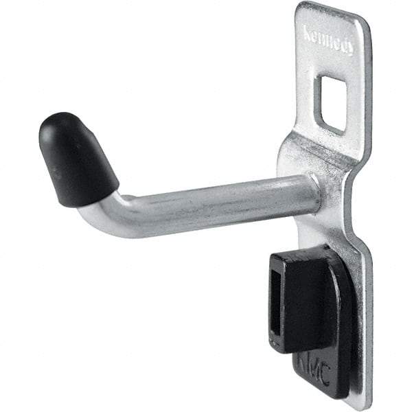 Kennedy - 1/4" Diam, 1" Long Single Vertical End Pegboard Hook - Steel - Apex Tool & Supply