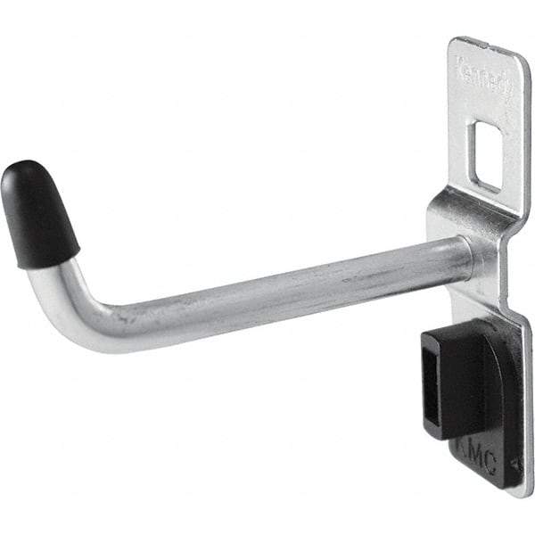 Kennedy - 1/4" Diam, 2" Long Single Vertical End Pegboard Hook - Steel - Apex Tool & Supply