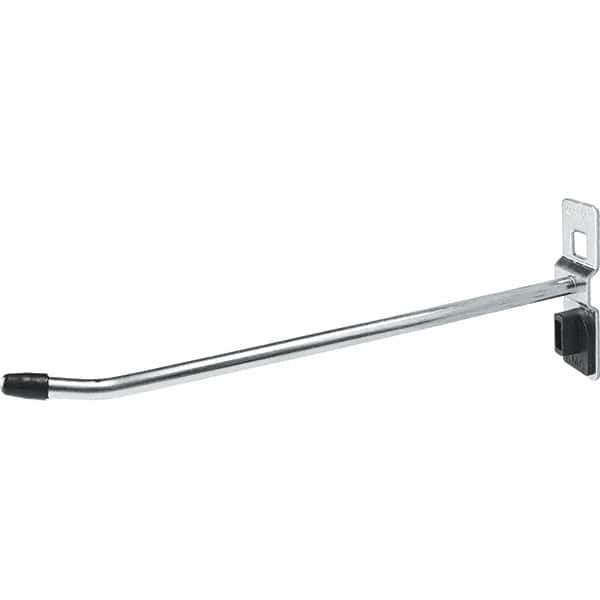 Kennedy - 1/4" Diam, 5-15/16" Long Single Angled End Pegboard Hook - Steel - Apex Tool & Supply