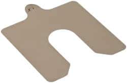 Made in USA - 20 Piece, 4 Inch Long x 4 Inch Wide x 0.004 Inch Thick, Slotted Shim Stock - Stainless Steel, 1-1/4 Inch Wide Slot - Apex Tool & Supply